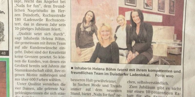 Schaufenster Artikel Nails for fun